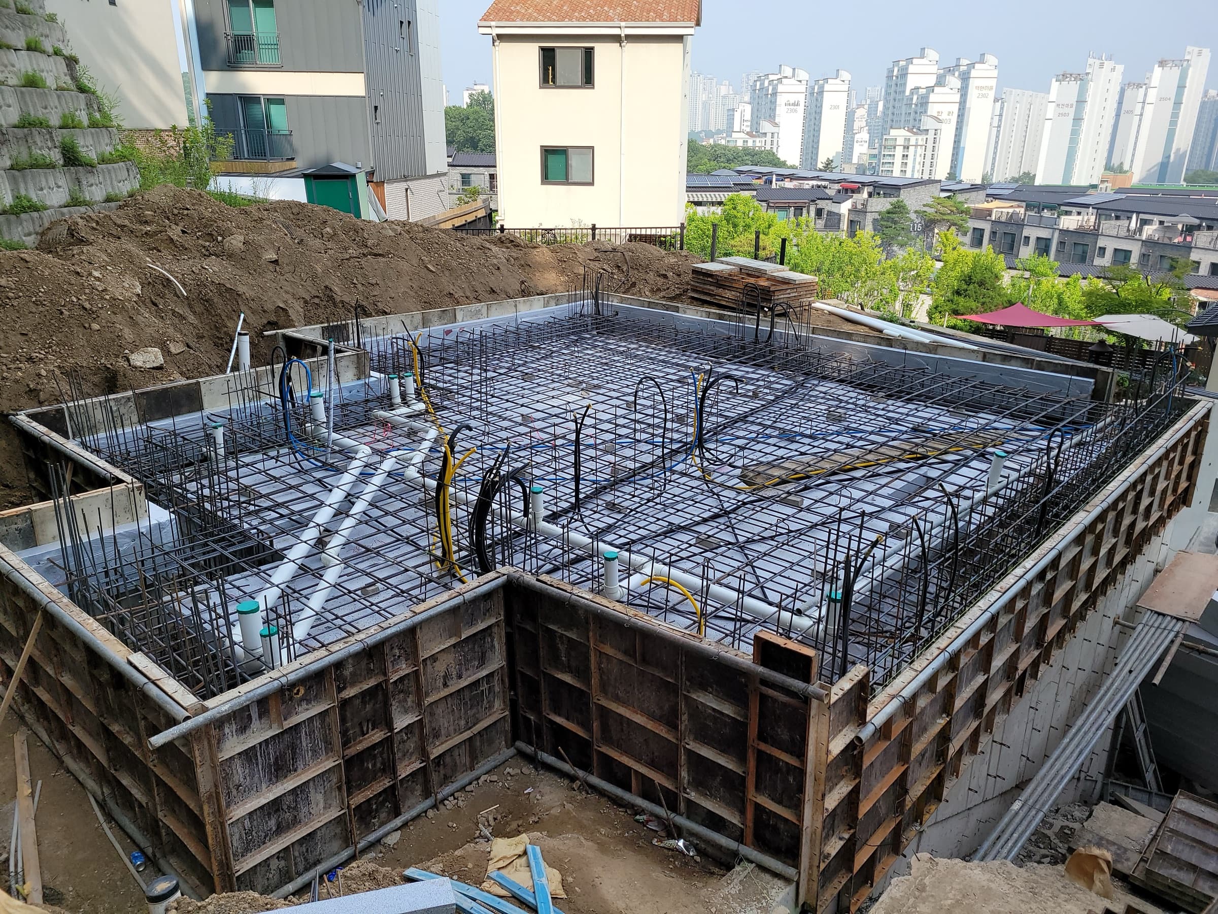 용인동백 단독주택 기초 배근